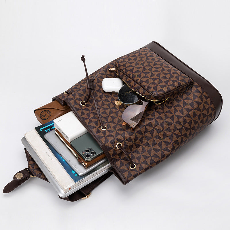 Anti-theft Leather Backpack