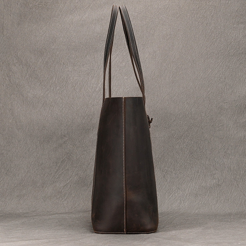 Leather Commuter Tote Bag