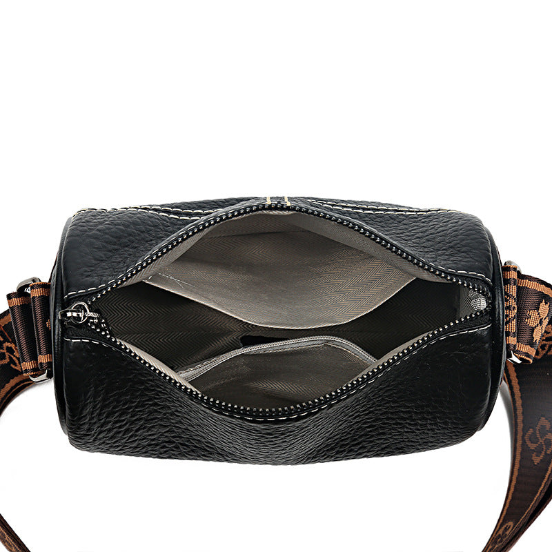 Stitched Leather Shoulder Bag