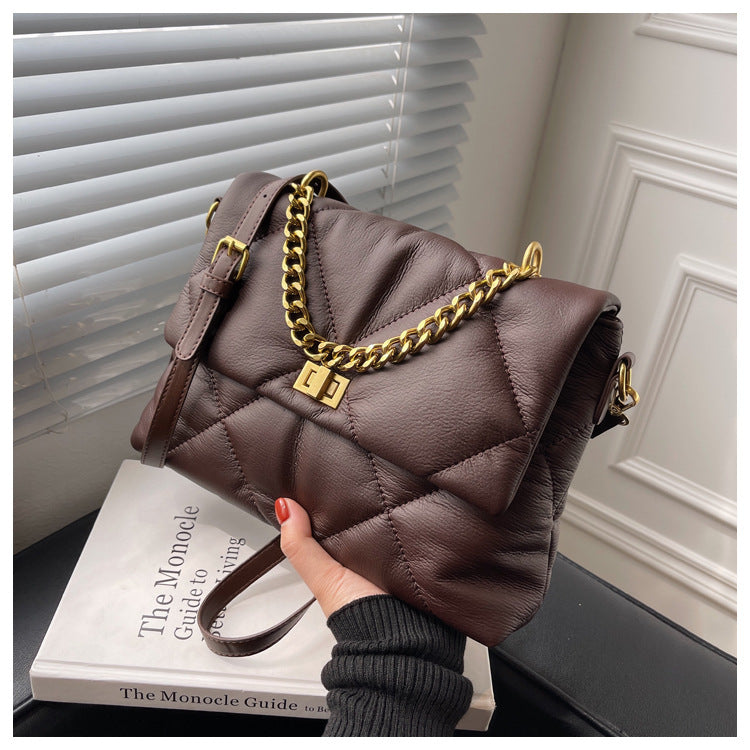 Diamond Leather Chain Bag