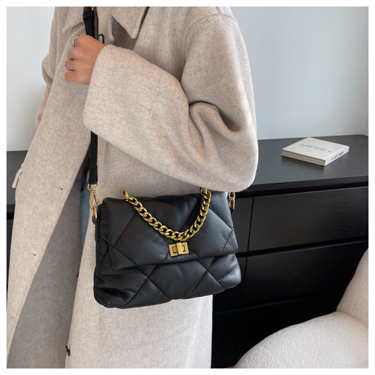 Diamond Leather Chain Bag