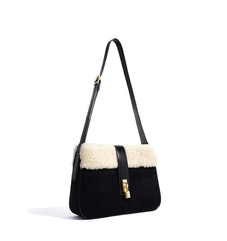 Plush Leather Messenger Bag