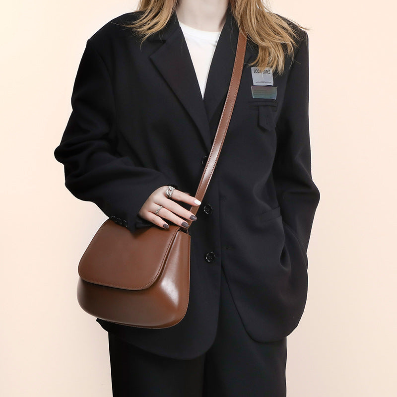 Vegan Leather Saddle Bag