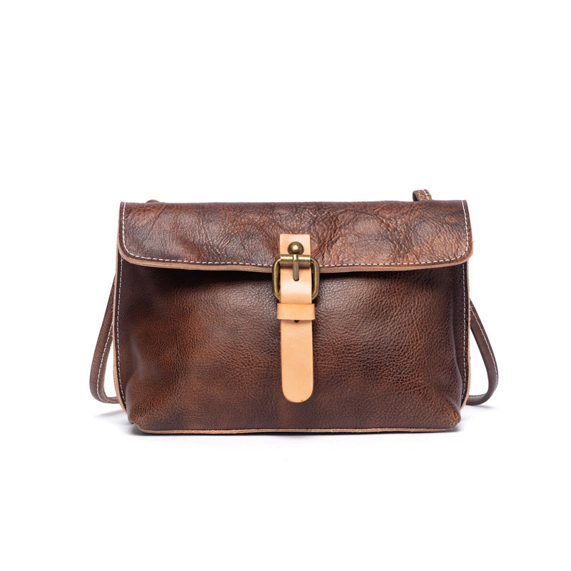 Cream Leather Shoulder Bag