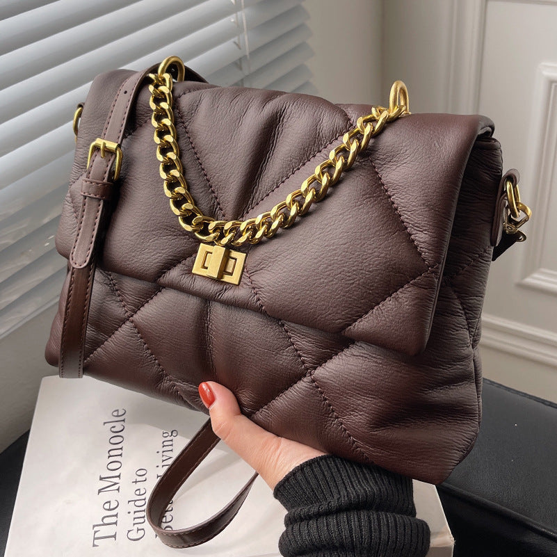 Diamond Leather Chain Bag