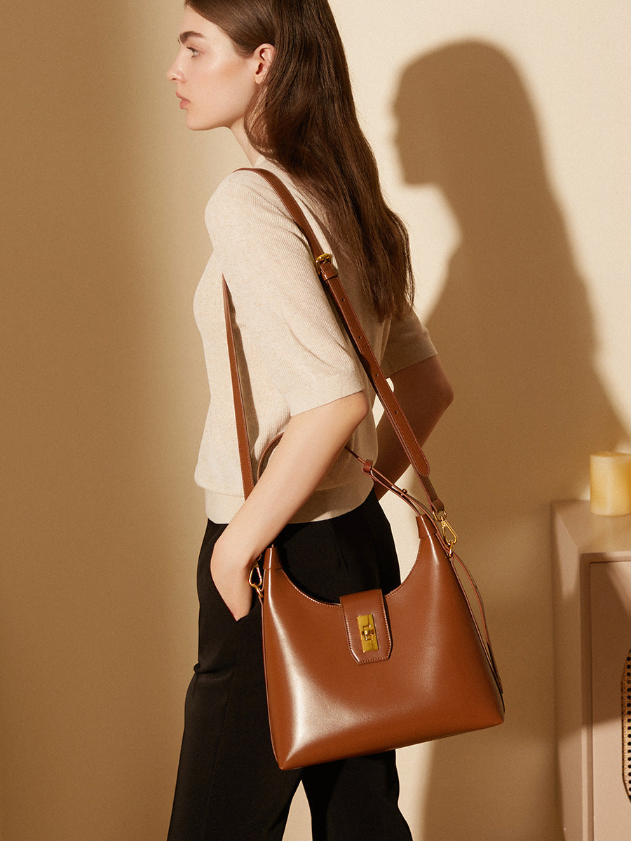 French Leather Baguette Bag