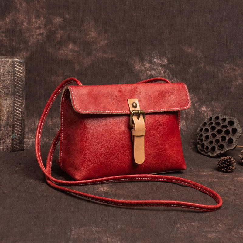 Cream Leather Shoulder Bag