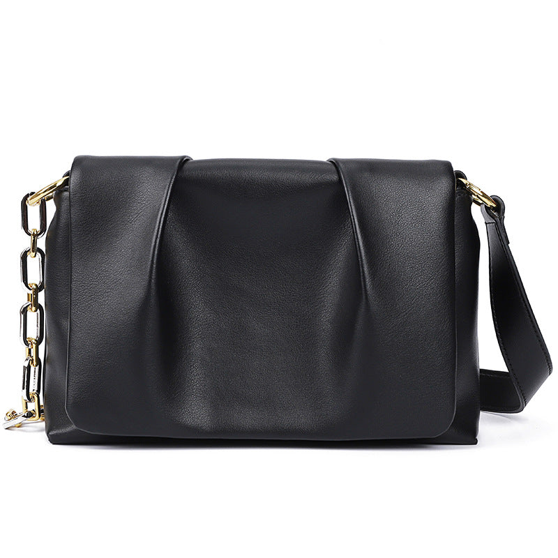 Pleated Leather Cloud Bag