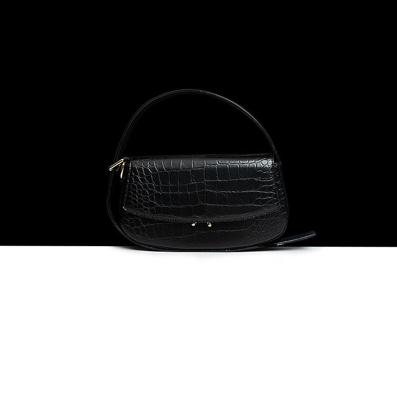 Leather Baguette Shoulder Bag