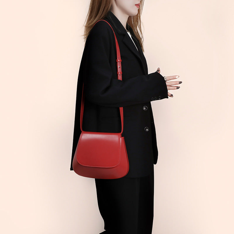 Vegan Leather Saddle Bag