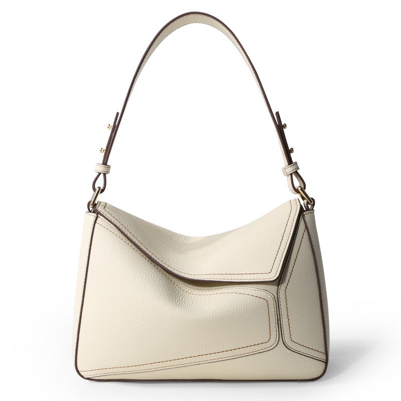 Cowhide Underarm Messenger Bag