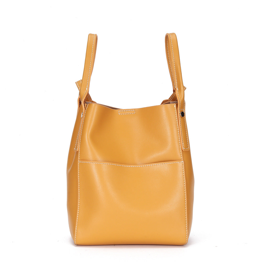 Leather Bucket Bag