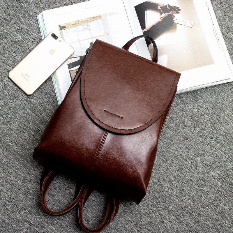Retro Leather Backpack