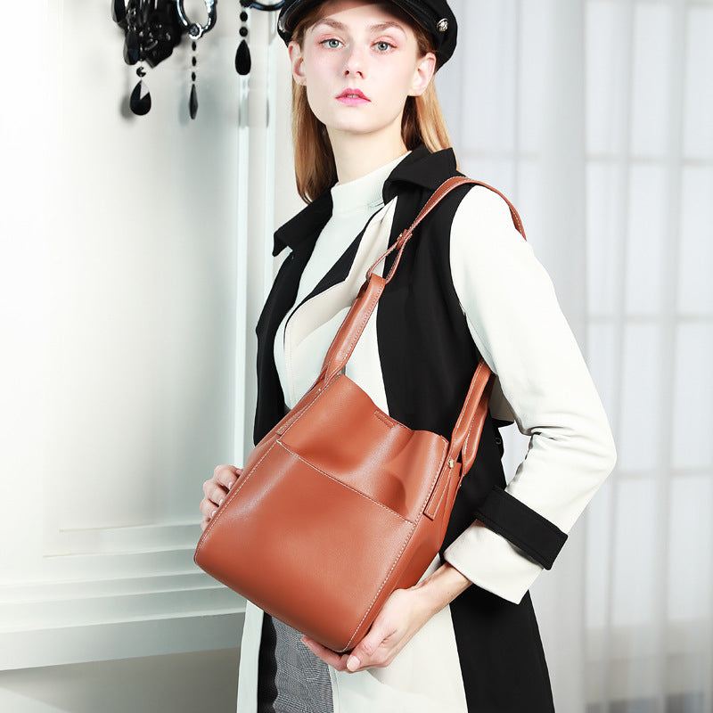 Leather Bucket Bag