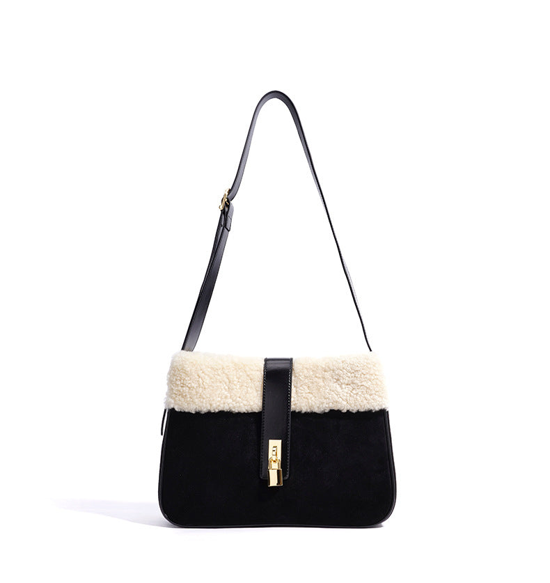Plush Leather Messenger Bag