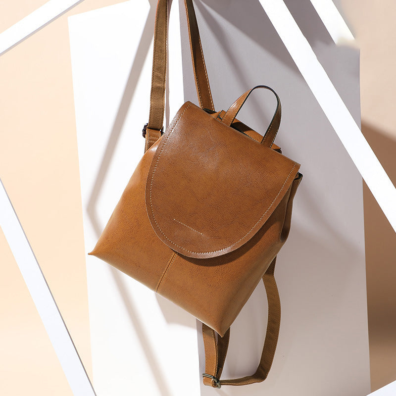 Retro Leather Backpack