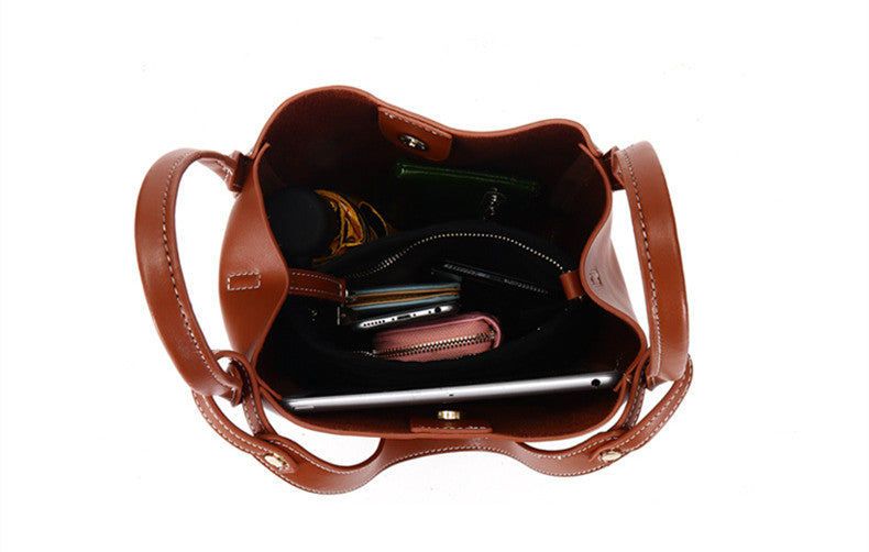 Leather Bucket Bag