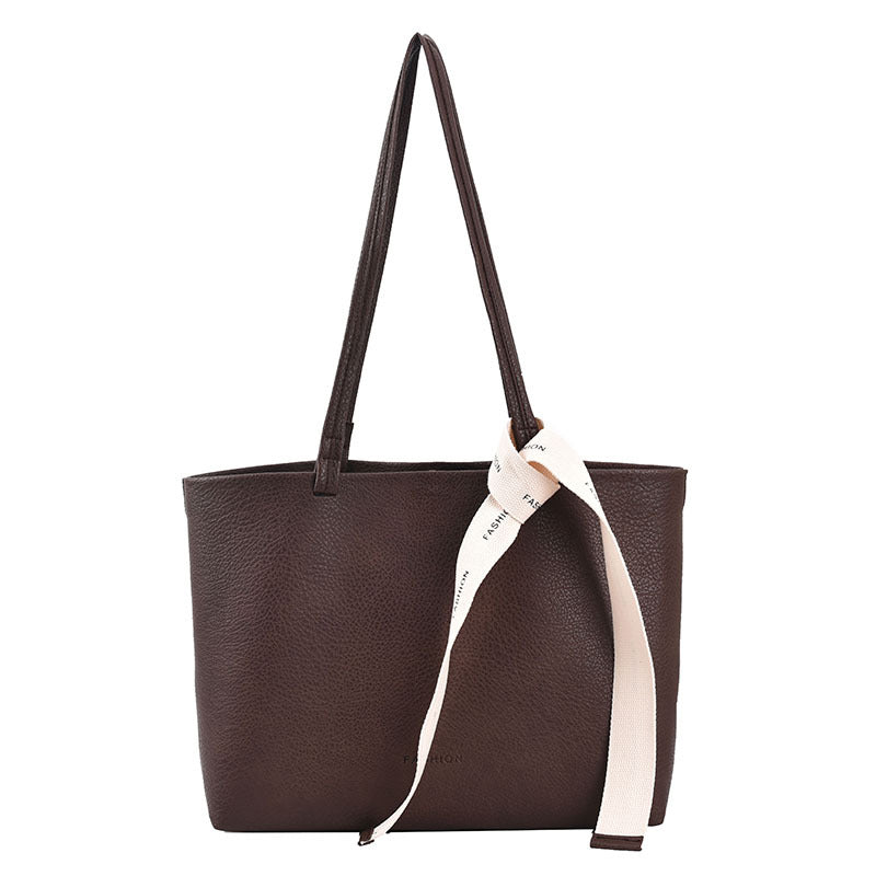 Simple Retro Leather Shoulder Bag
