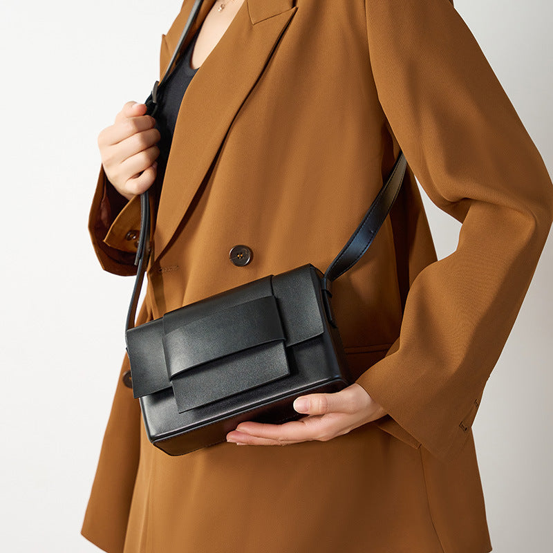 Woven Leather Square Bag