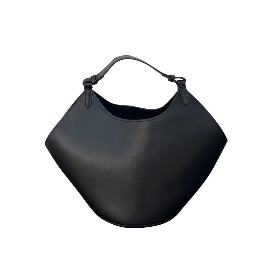 Frosted Cowhide Bucket Bag