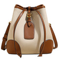 Cowhide Drawstring Bucket Bag