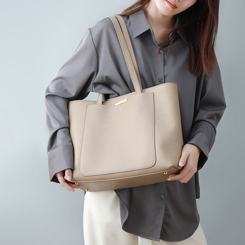 Large Capacity Leather Shoulder Bag