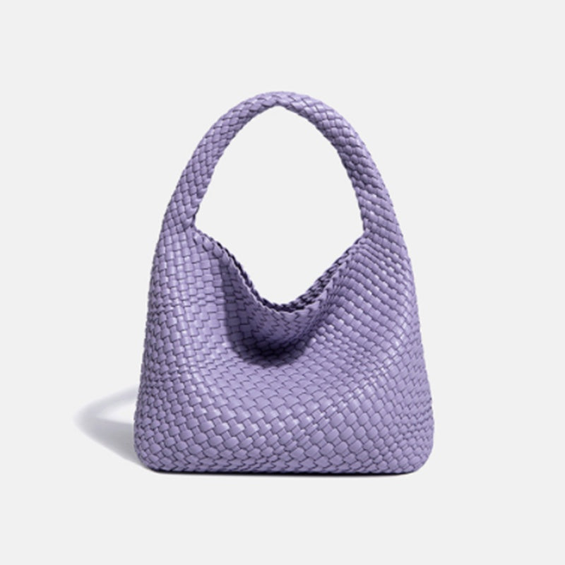 Woven Leather Bucket Bag