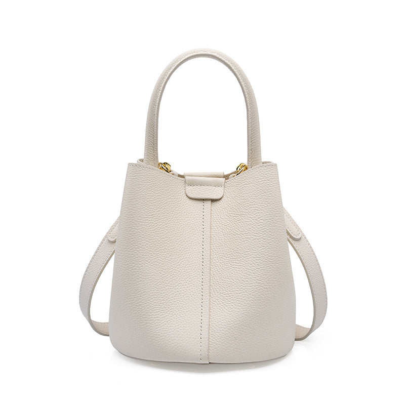 Leather Crossbody Bucket Bag