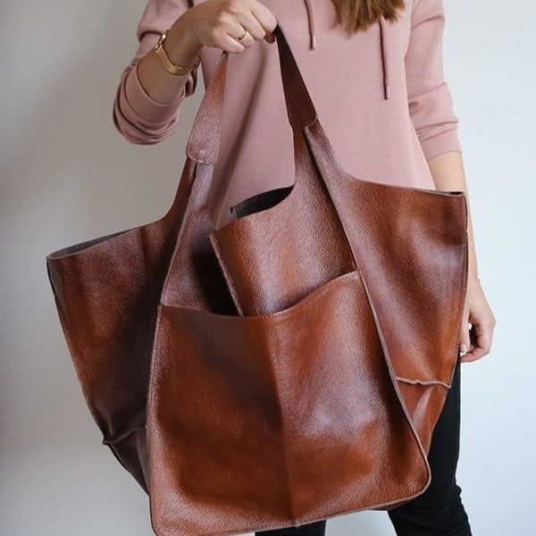 Simple Leather Tote Bag