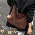 Suede Messenger Bag