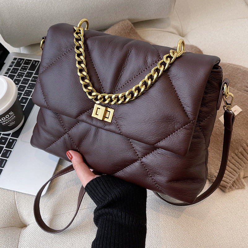 Diamond Leather Chain Bag