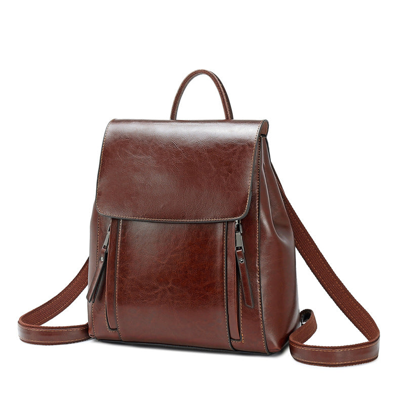 Oil Wax Leather Backpack