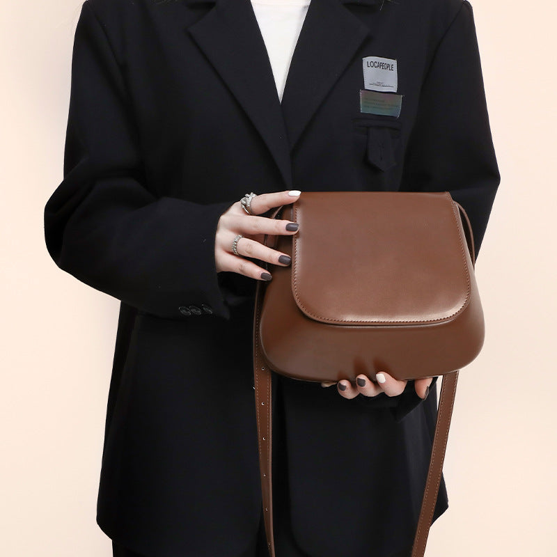 Vegan Leather Saddle Bag